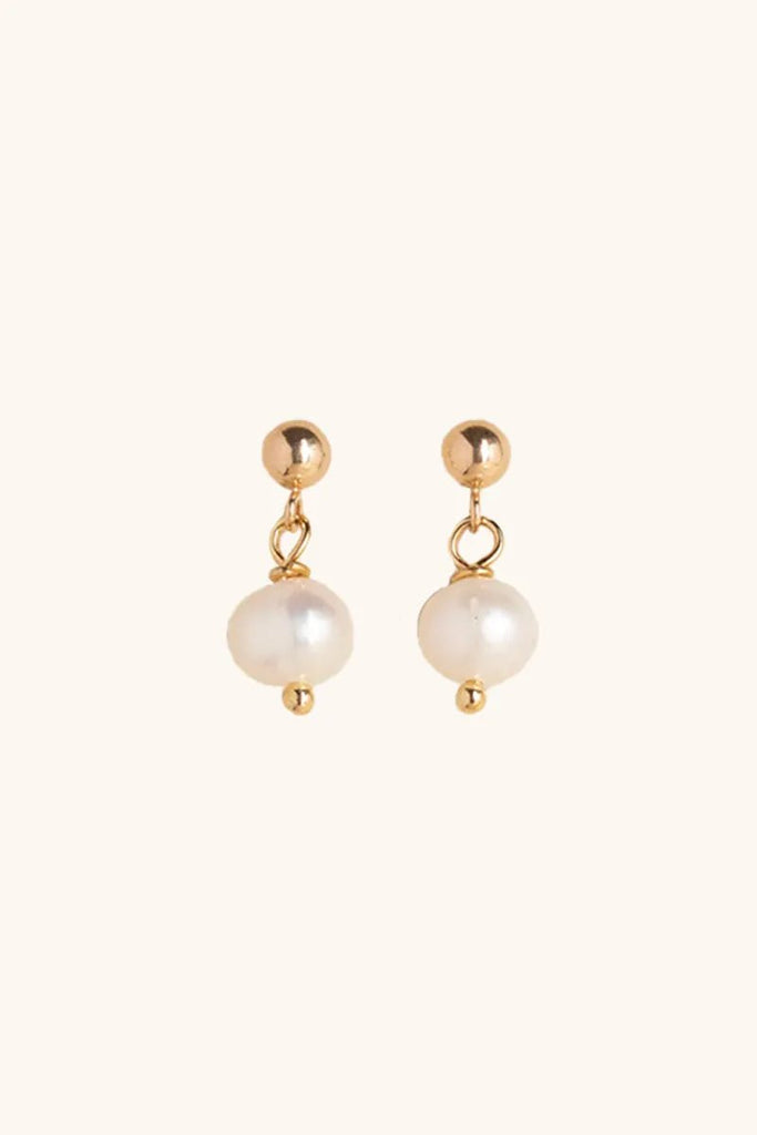 Circe pearl Drop earrings - Valentina New York - Gold - filled - chain earrings