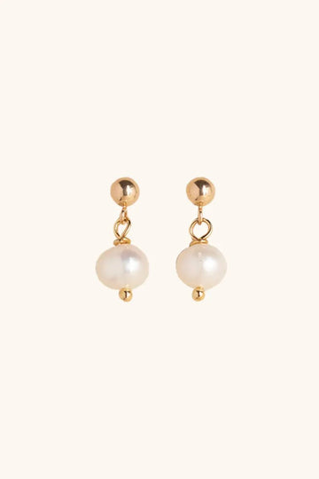 Circe pearl Drop earrings - Valentina New York - Gold - filled - chain earrings