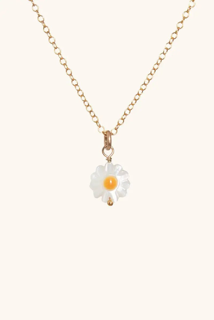 Daisy Mother of Pearl Necklace - Valentina New York - dainty