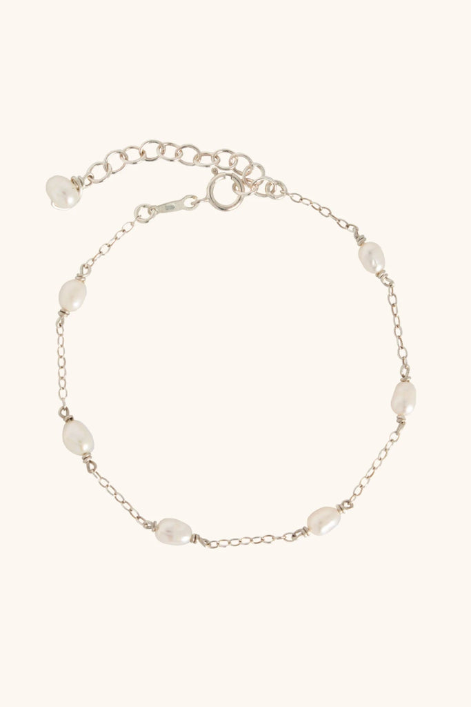 Freya Pearl Bracelet - Valentina New York - Silver - bracelet