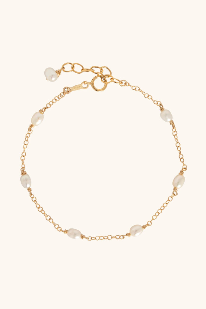 Freya Pearl Bracelet - Valentina New York - Gold - bracelet