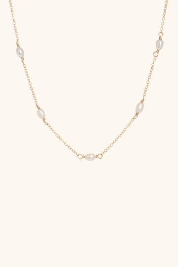 Freya Pearl Necklace - Valentina New York - chocker necklace