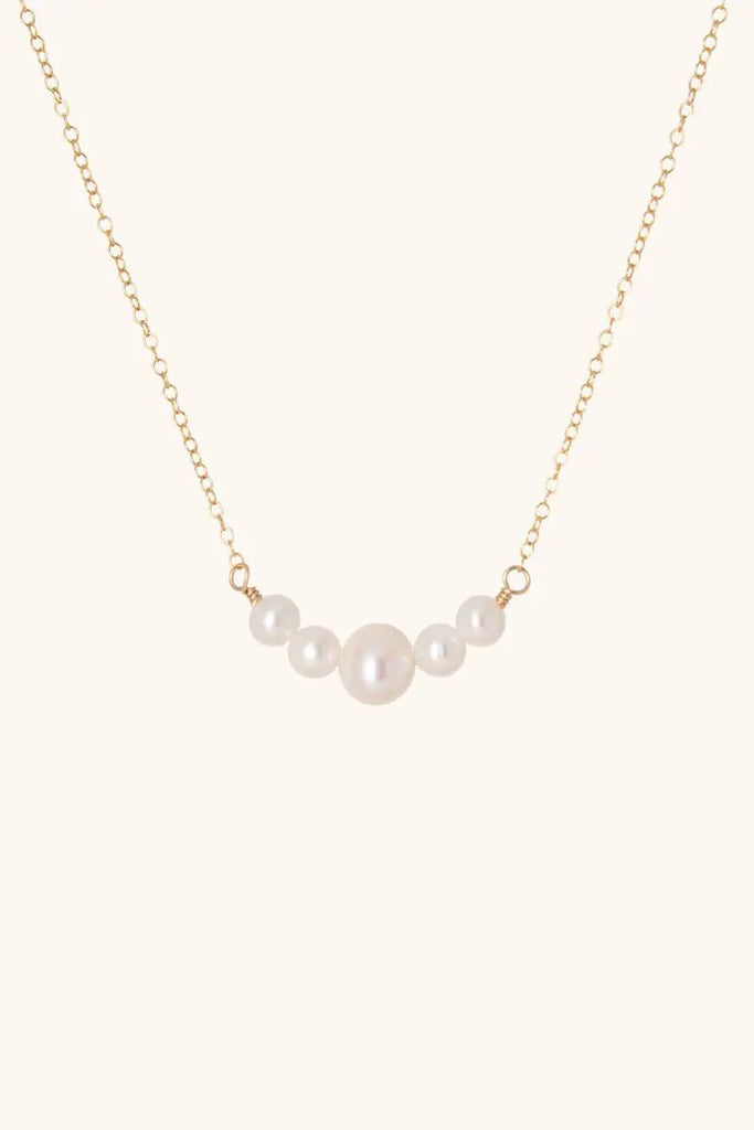 Kara Pearl Necklace - Valentina New York - 16" - big pearl necklace