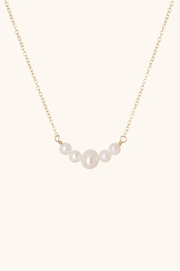 Kara Pearl Necklace - Valentina New York - 16" - big pearl necklace