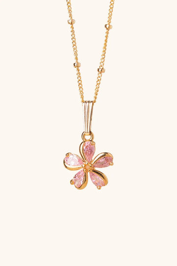 Primavera Necklace Rose - Valentina New York - 16" - cubic zirconia