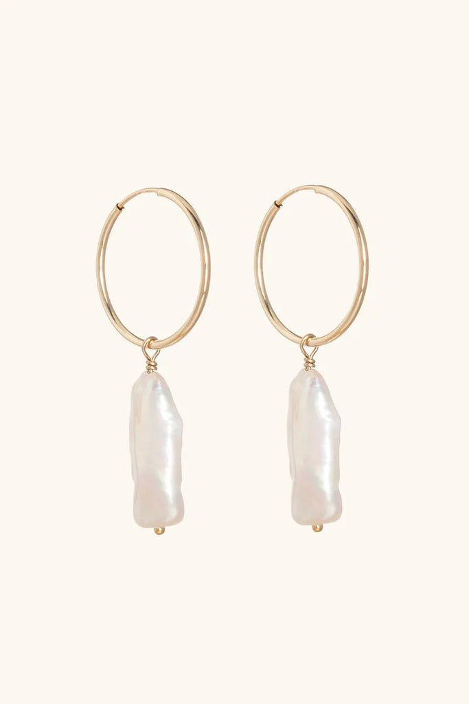 Samira Pearl Hoops - Valentina New York - dainty