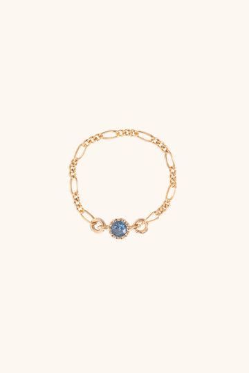 Sofia Chain Ring | Celestial Blue - Valentina New York - 5 - cubic zirconia