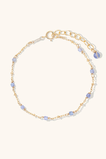 Tanzanite Bracelet - Valentina New York - With Extension Chain - tanzanite