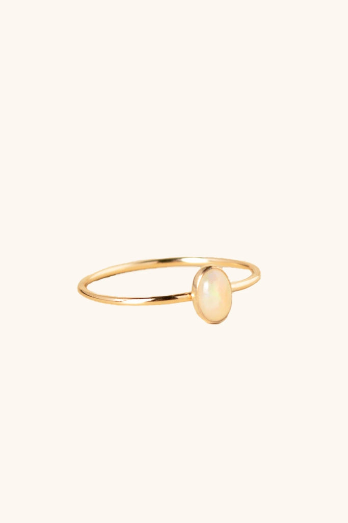 Tiny Ethiopian Opal Ring - Valentina New York - 5 - dainty gold ring