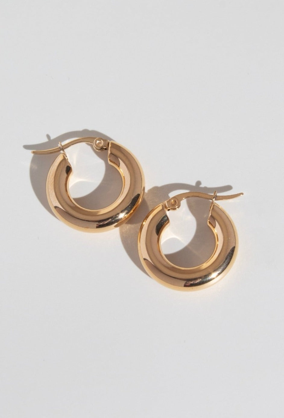 Brass & Copper Beaded Hoop Earrings - Carmen Q