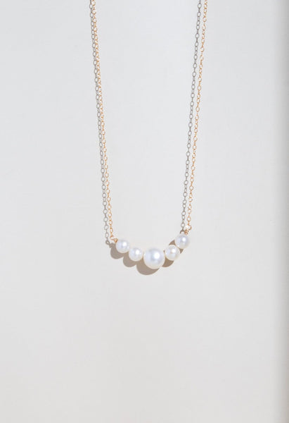 Buy Pearl Blush Classic Gold Sterling Silver Pendant Necklace by Mannash™  Jewellery