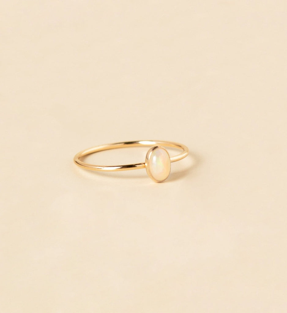 Tiny Ethiopian Opal Ring - Valentina New York - 5 - dainty gold ring