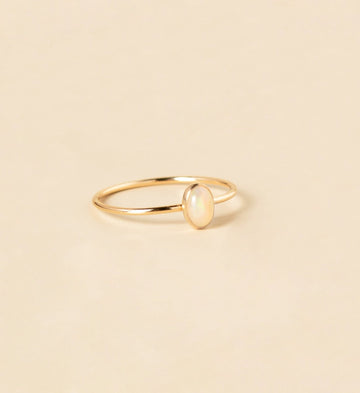 Tiny Ethiopian Opal Ring - Valentina New York - 5 - dainty gold ring